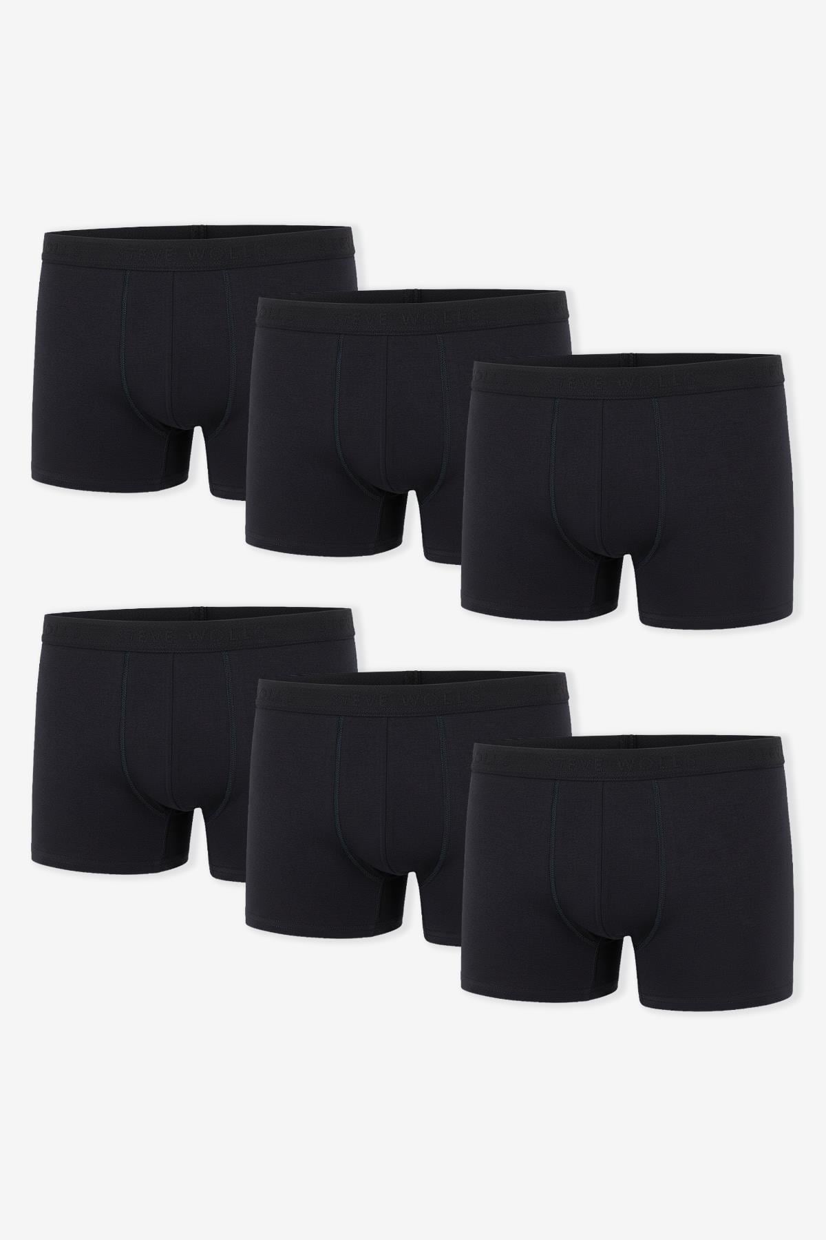 Erkek Lacivert 6’Lı Likralı Boxer - 24102