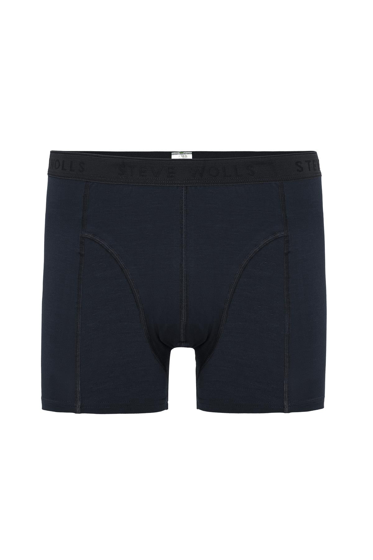 Erkek Lacivert Tekli Klasik Bambu Boxer - 25100