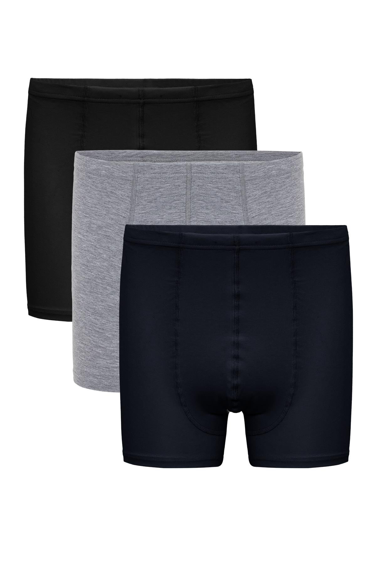 Erkek Renkli 3’Lü Kıvırma Bel Boxer - 23202