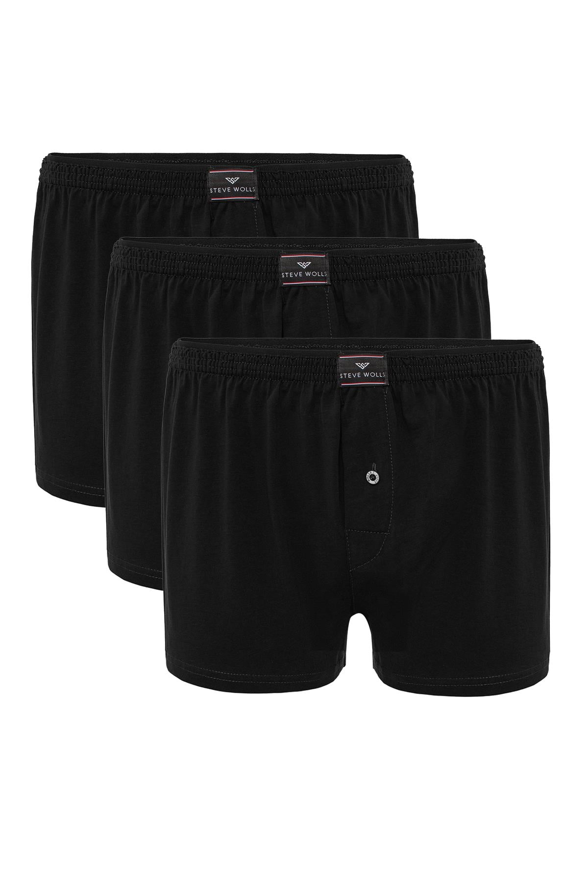 Erkek Siyah 3’Lü Penye Boxer - 23702