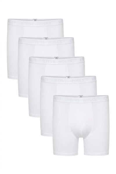 Erkek Beyaz 5’Li Uzun Paça Bambu Boxer - 25203