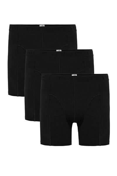 Erkek Büyük Beden 3’lü Siyah Uzun Paça Bambu Boxer - 25206