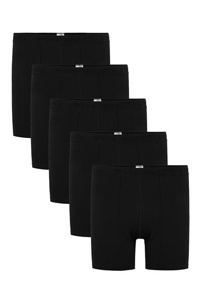 Erkek Büyük Beden 5’li Siyah Uzun Paça Bambu Boxer - 25208