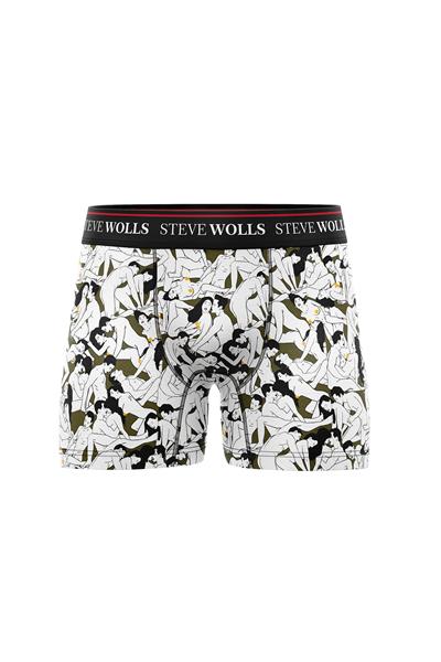 Erkek Kadın Erkek Desenli Tekli Dijital Baskı Boxer - 1037