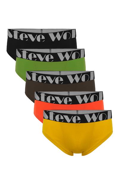 Erkek Renkli 5’Li Bambu Fantezi Mini Boxer - 25504