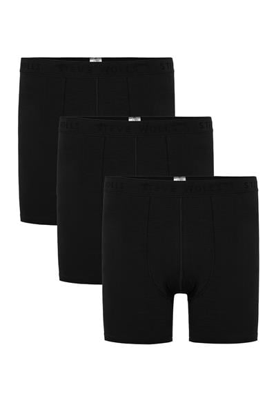 Erkek Siyah 3’Lü Uzun Paça Bambu Boxer - 25201
