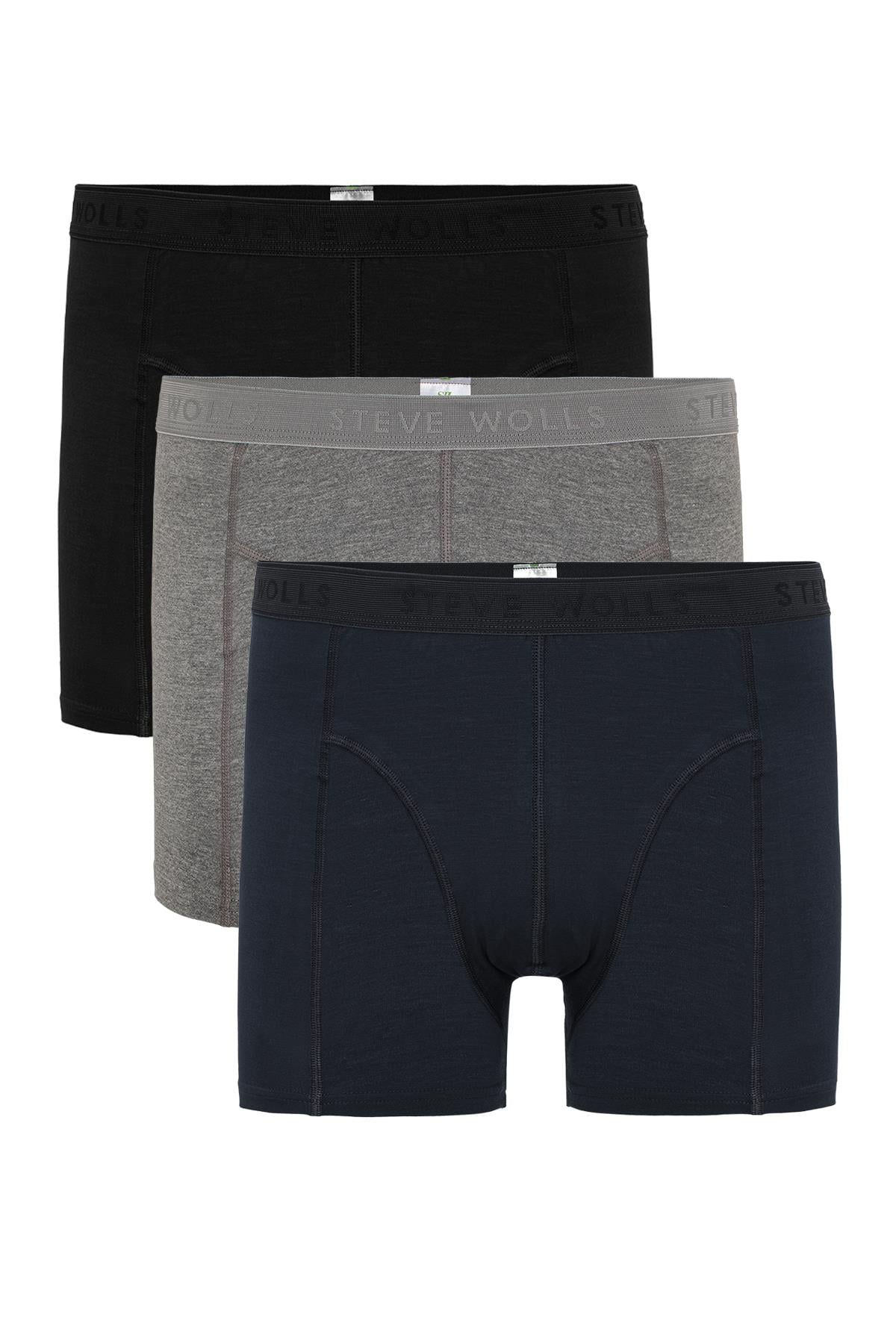 Erkek 3’Lü Renkli Bambu Boxer - 25102