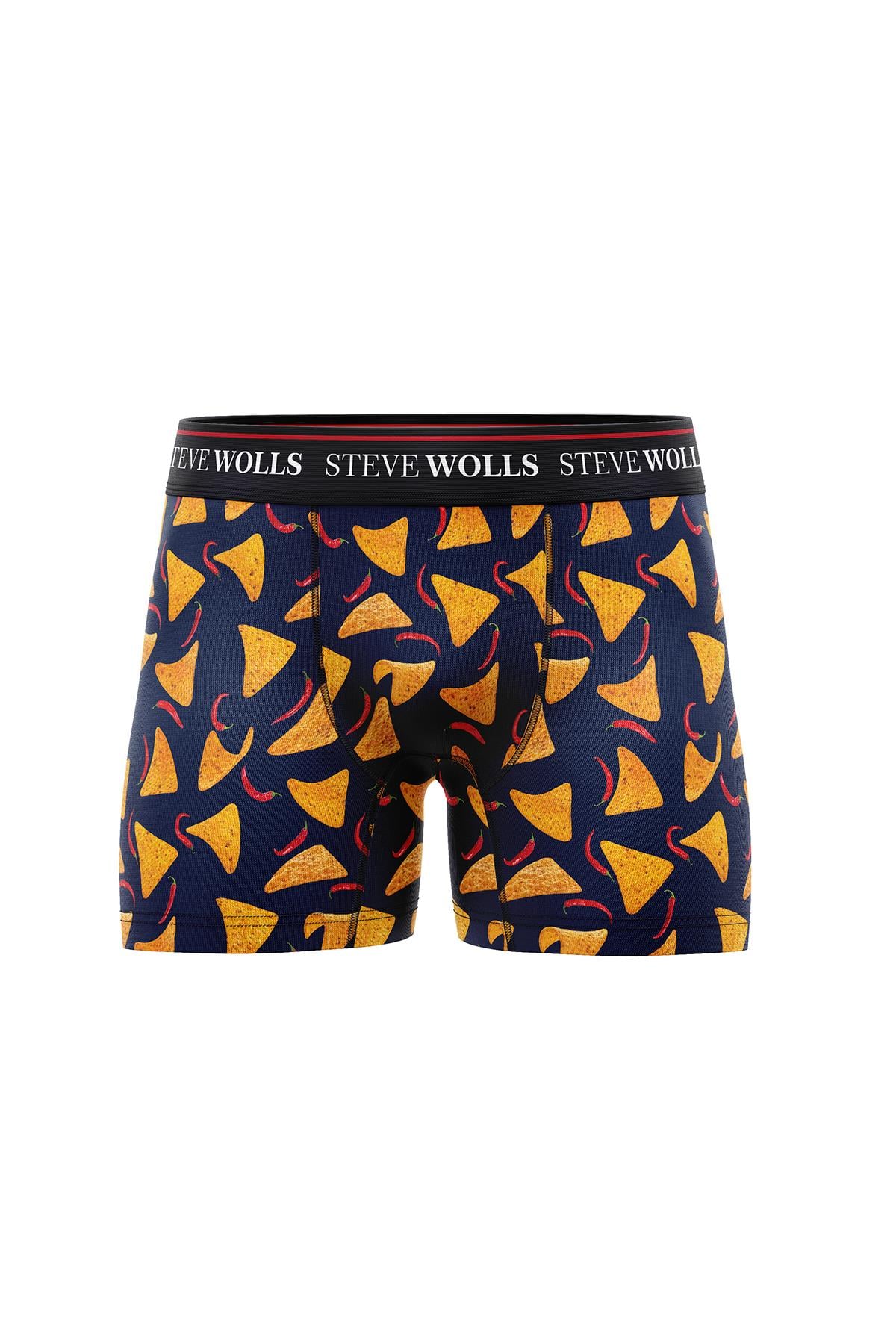 Erkek Cips Desenli Tekli Dijital Baskı Boxer - 1045
