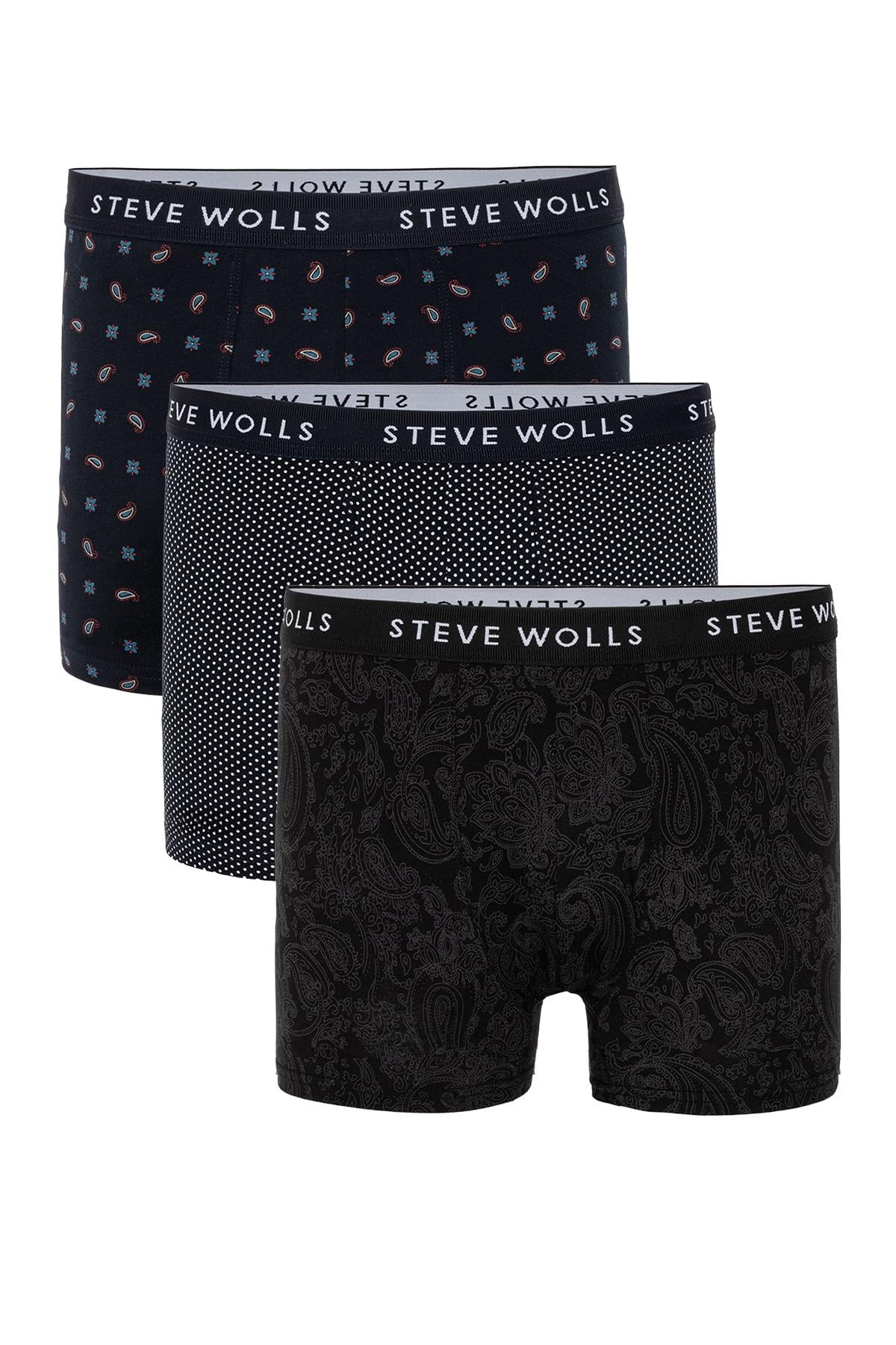 Erkek Karışık Desenli 3’Lü Boxer - 23653