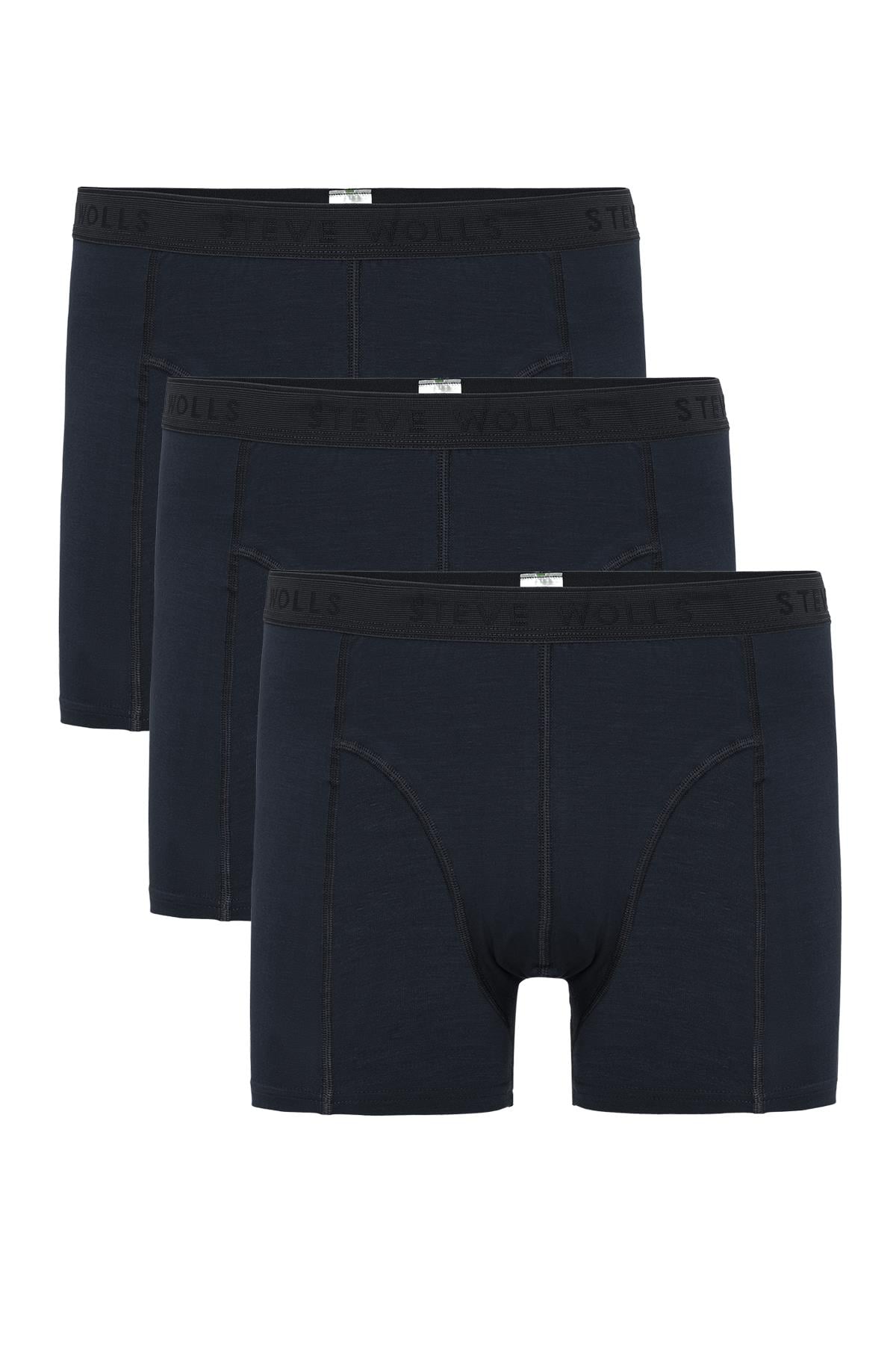 Erkek Lacivert 3’Lü Klasik Bambu Boxer - 25101