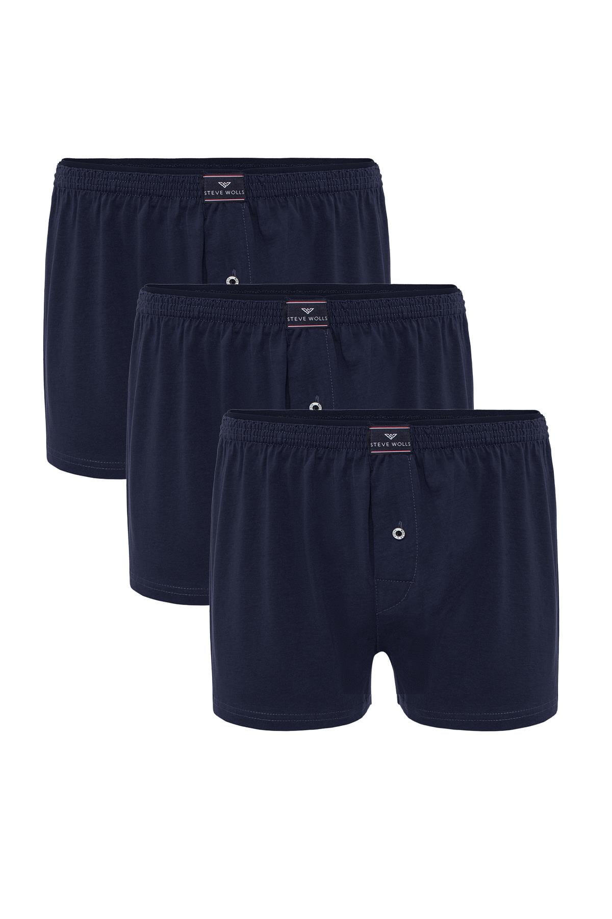 Erkek Lacivert 3’Lü Penye Boxer - 23702