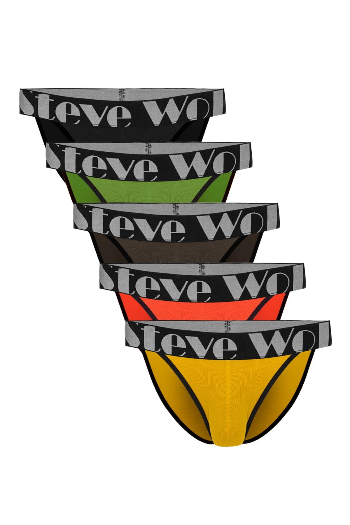 Erkek Renkli 5’Li Bambu Fantezi Slip - 25502