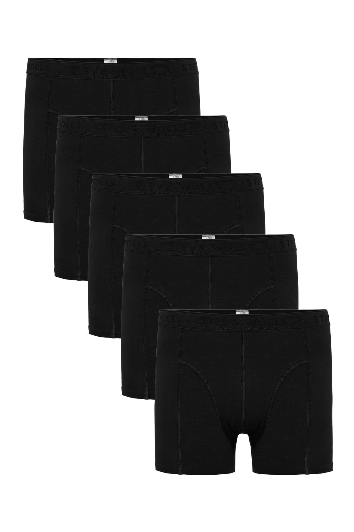 Erkek Siyah 5’Li Klasik Bambu Boxer - 25103