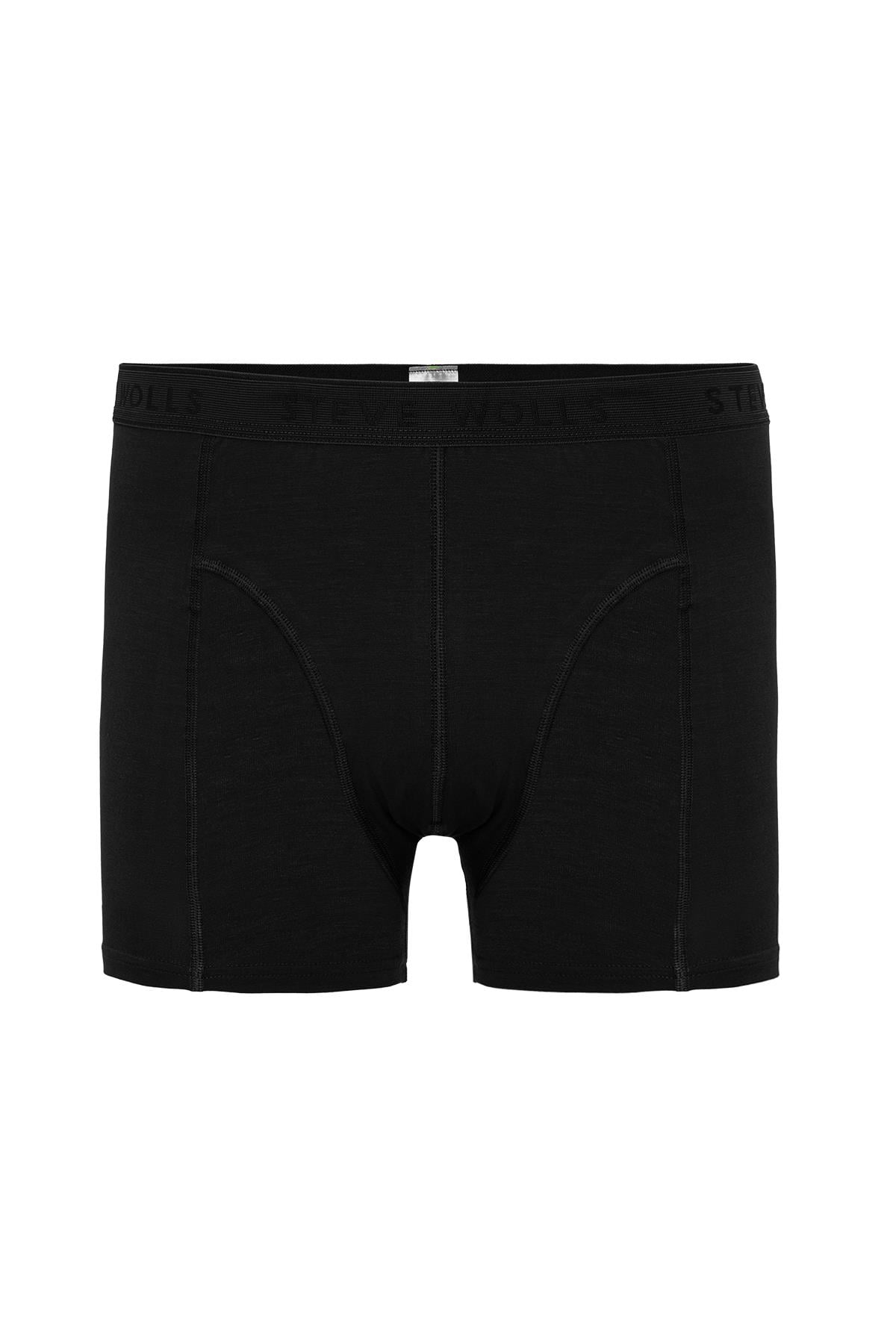 Erkek Siyah Tekli Klasik Bambu Boxer - 25100