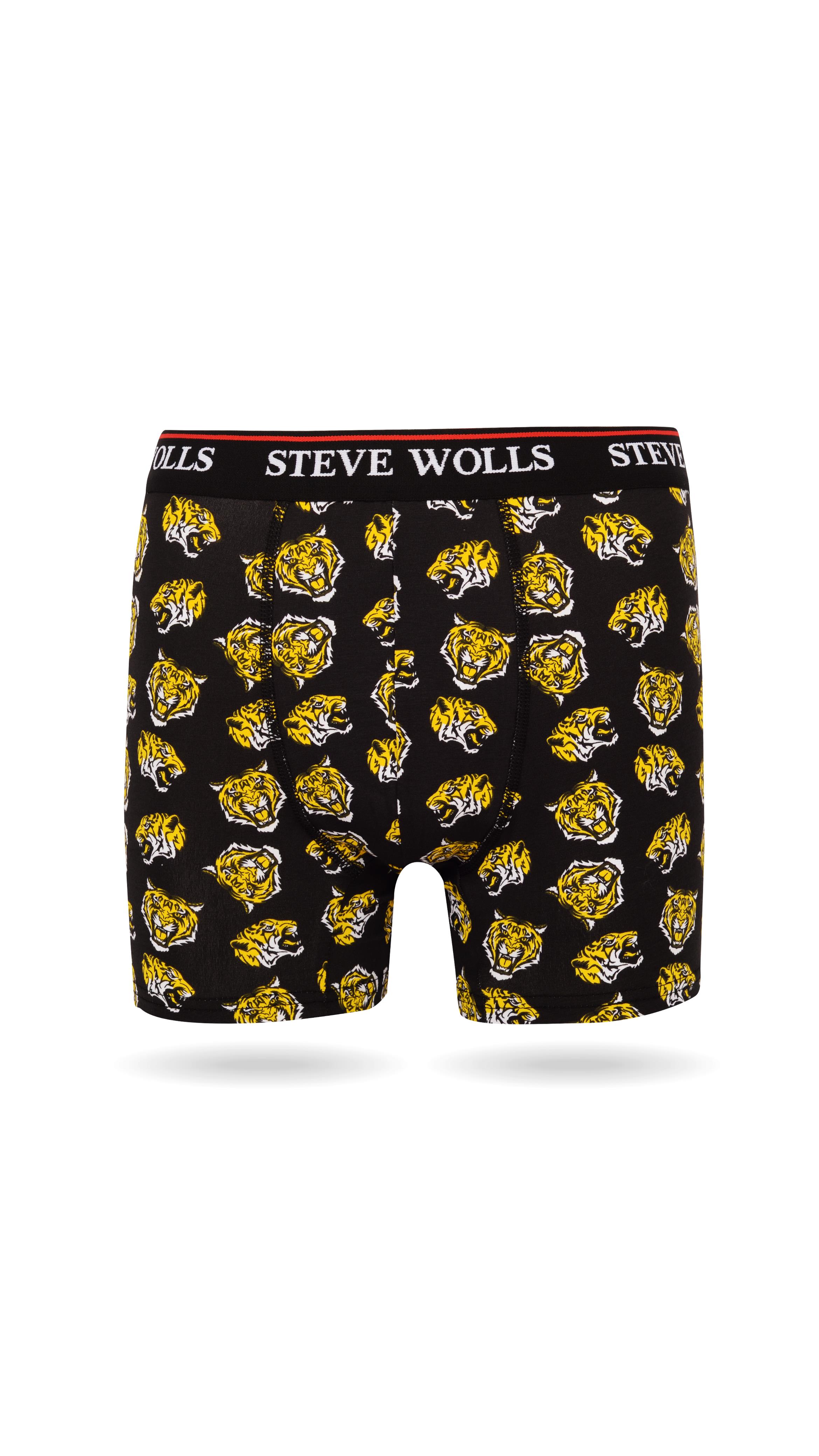 Siyah Kaplan Desenli Boxer - 2013