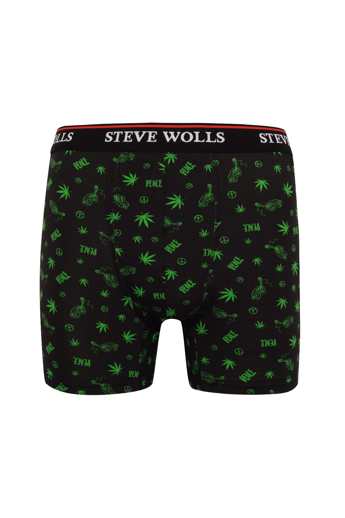 Yeşil Peace Desenli Boxer - 2009