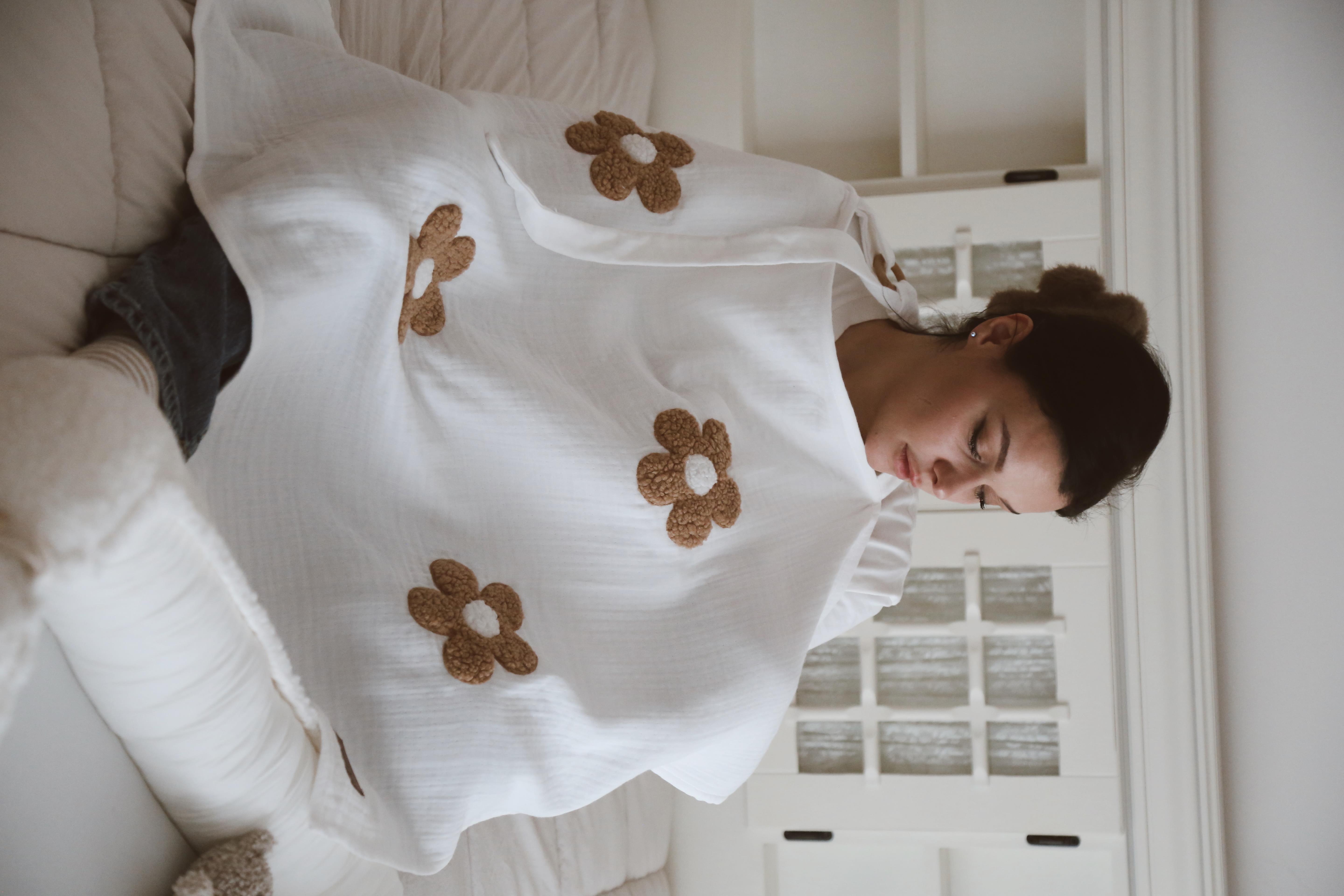 DERY BABY 4 KAT MÜSLİN TEDDY KAHVE PAPATYA 