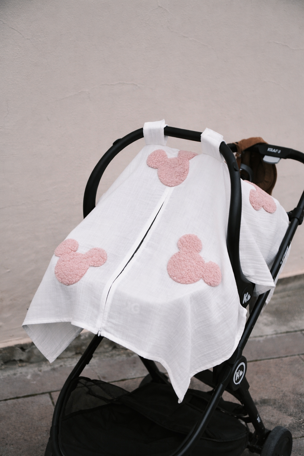 Teddy Pudra Souris Fermuarlı 2 Kat Müslin Puset Örtüsü 