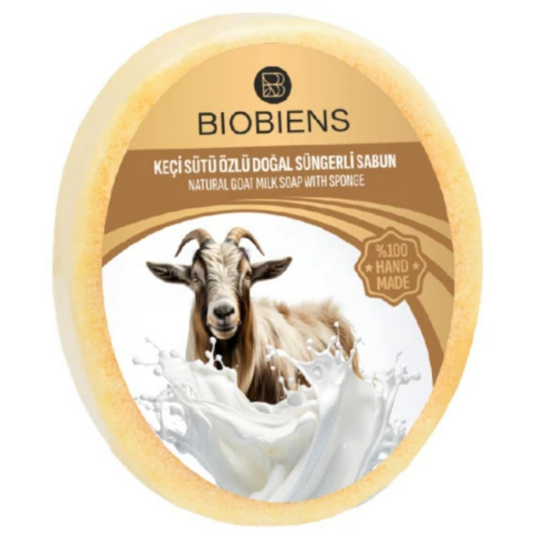 Biobiens Süngerli Sabun 130gr. Keçi Sütlü