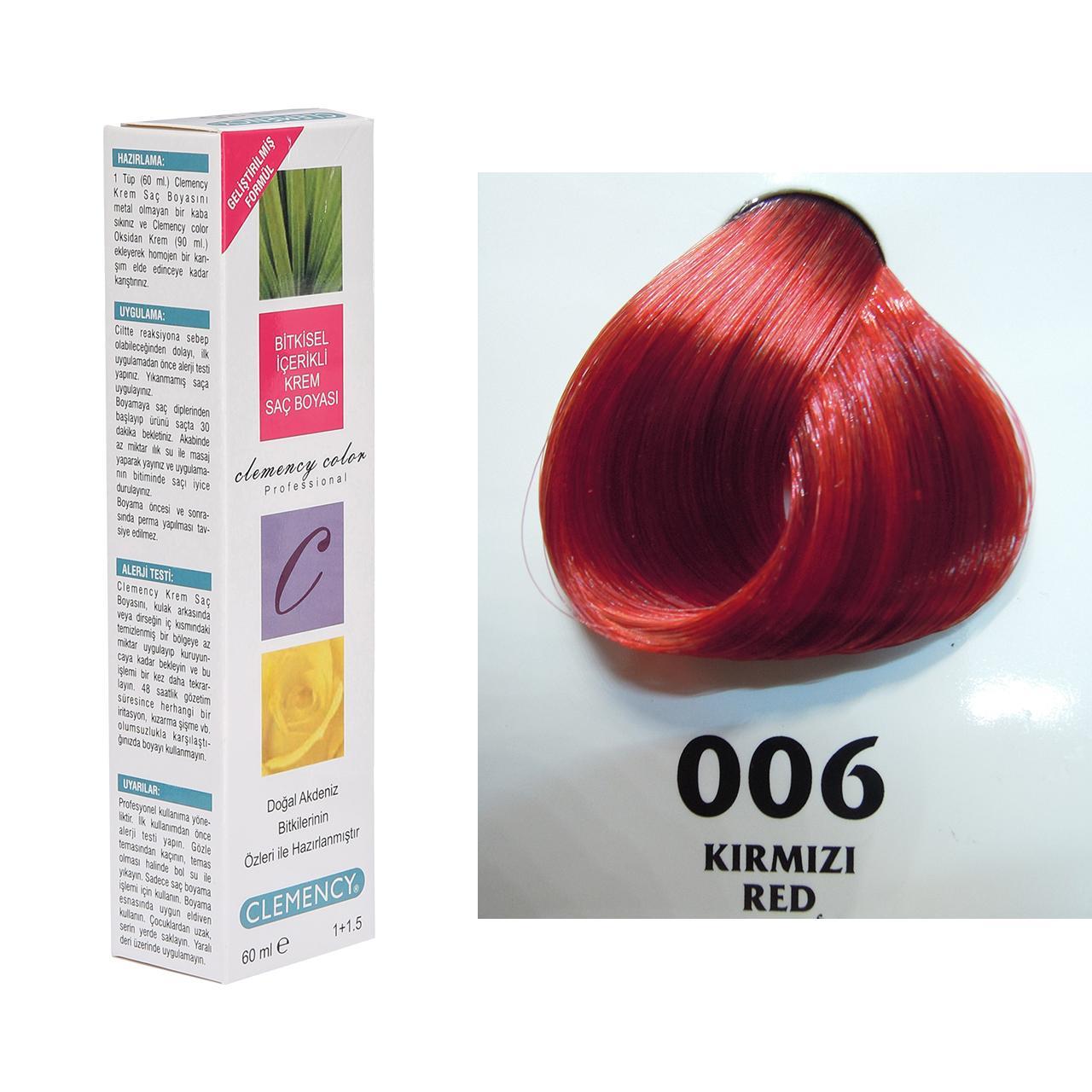 CLEMENCY TÜP BOYA 006 KIRMIZI 60 ML.