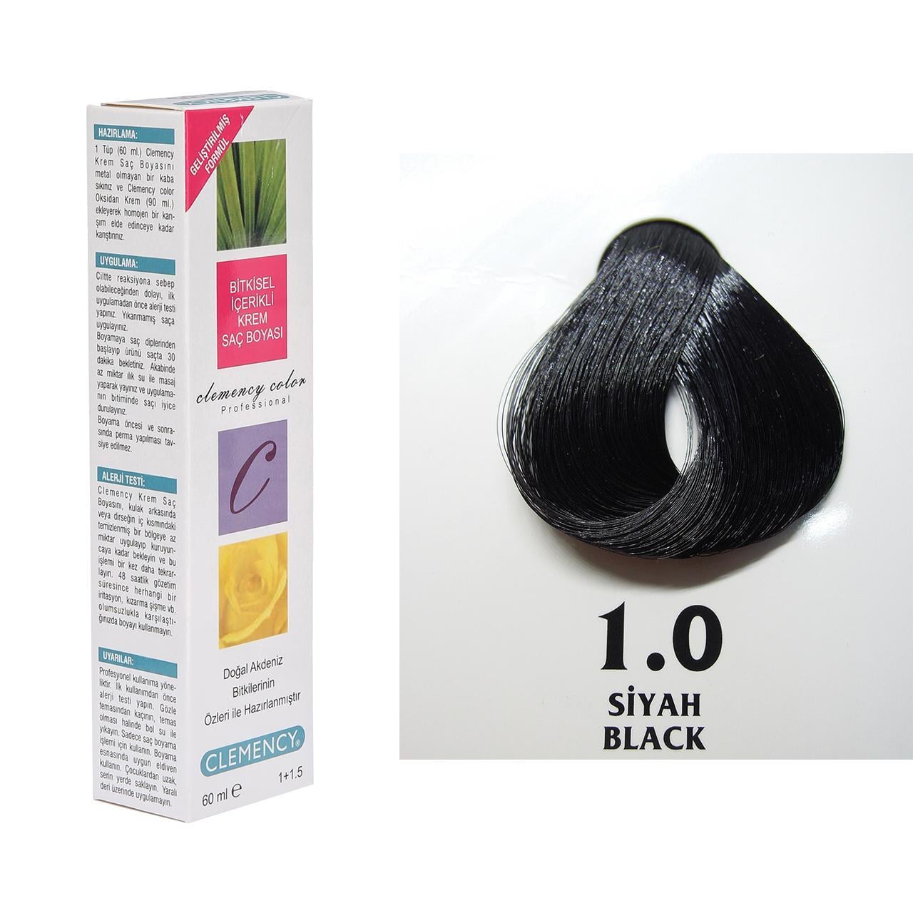 CLEMENCY TÜP BOYA 1-0 SİYAH 60 ML.