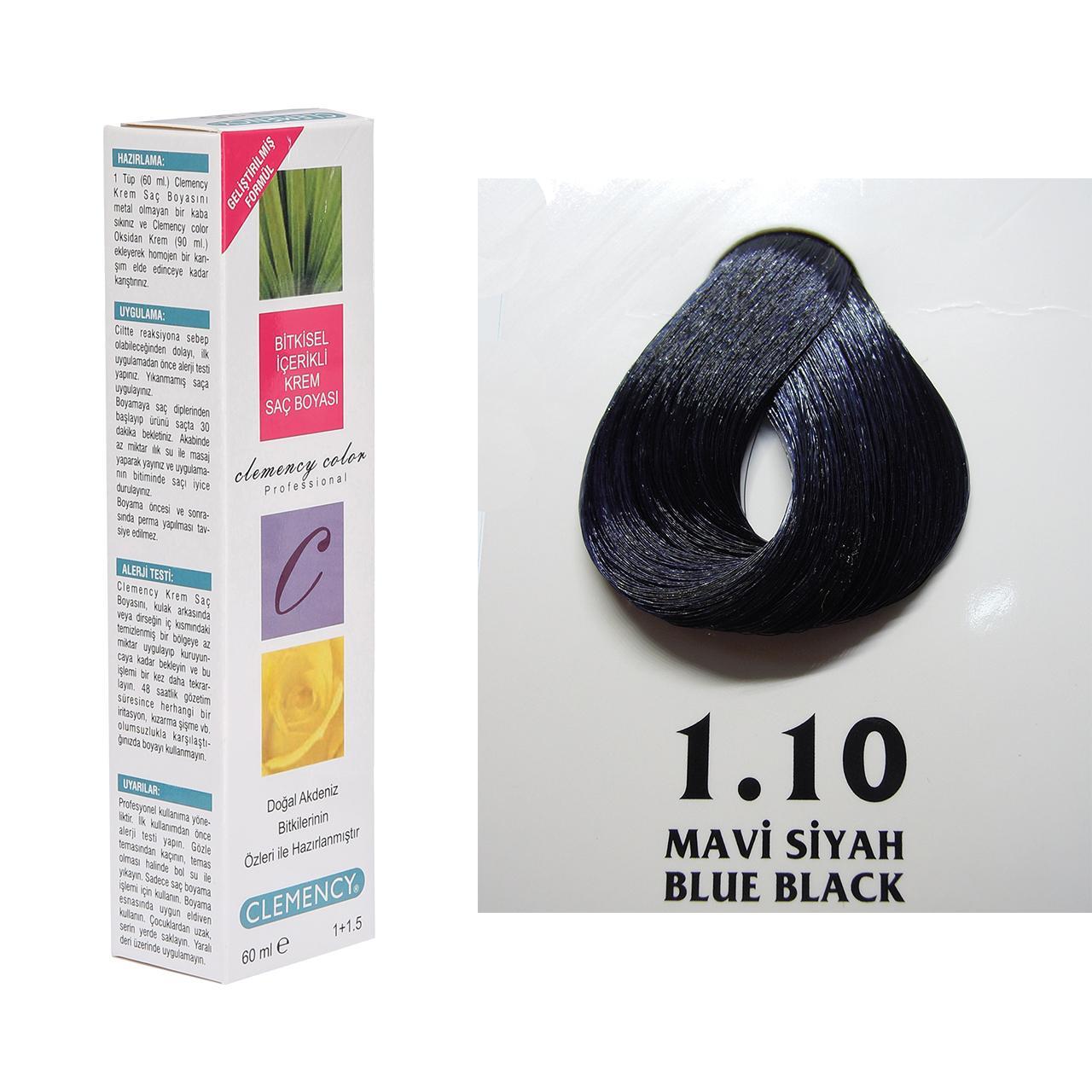 CLEMENCY TÜP BOYA 1-10 MAVİ SİYAH 60 ML.