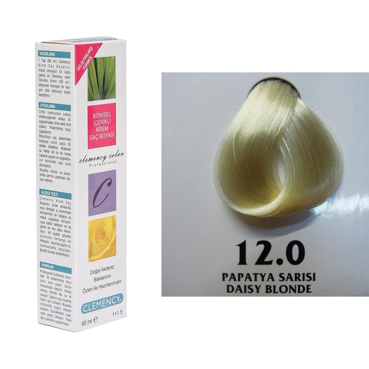 CLEMENCY TÜP BOYA 12-0 PAPATYA SARISI 60 ML.