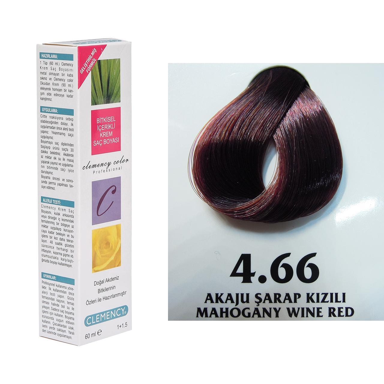 CLEMENCY TÜP BOYA 4-66 AKAJU ŞARAP KIZILI 60 ML.