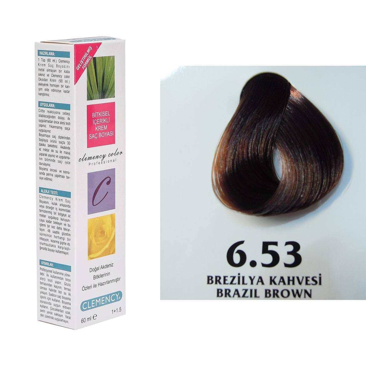 CLEMENCY TÜP BOYA 6-53 BREZİLYA KAHVESİ 60 ML.