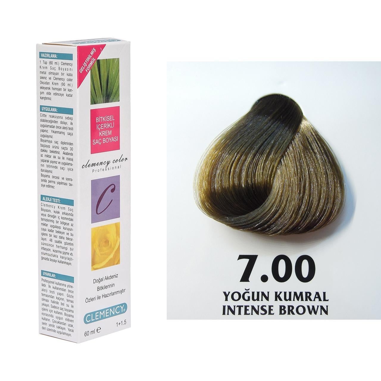 CLEMENCY TÜP BOYA 7-00 YOĞUN KUMRAL 60 ML.