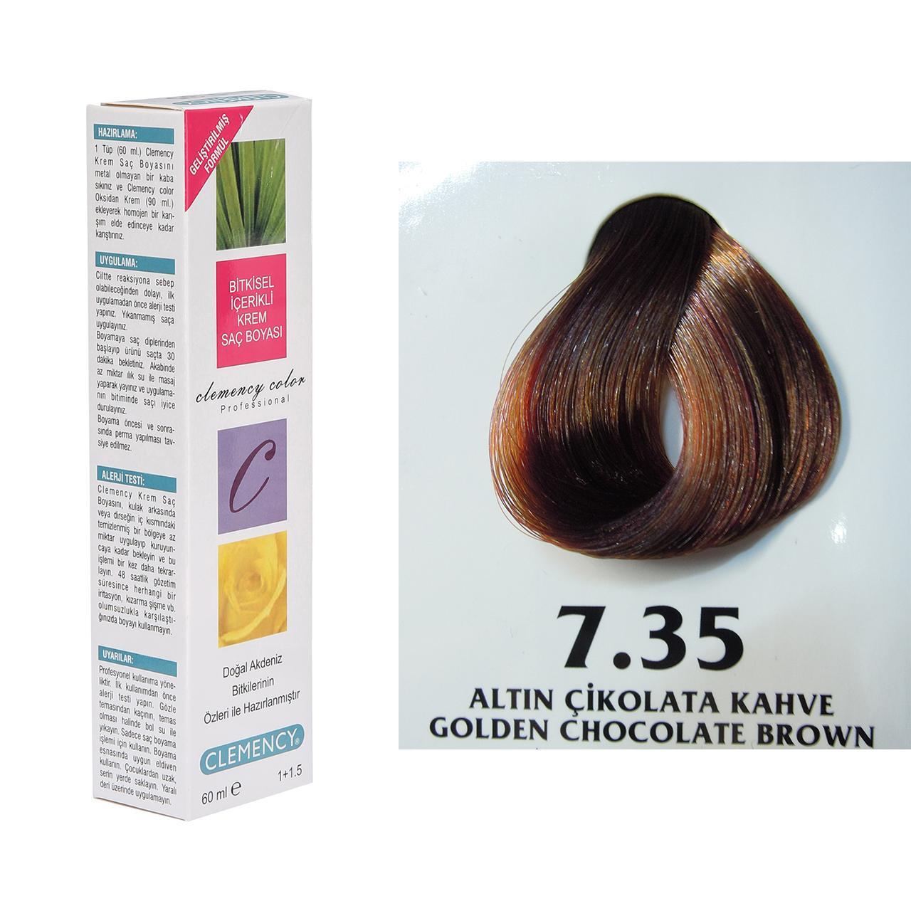 CLEMENCY TÜP BOYA 7-35 ALTIN ÇİKOLATA KAHVE 60 ML.