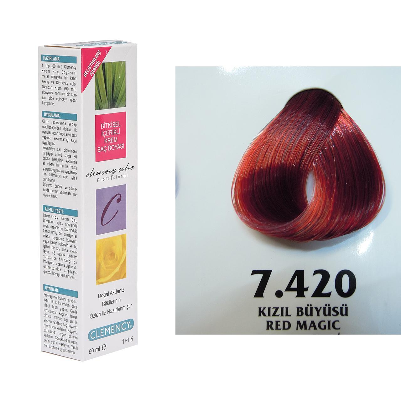 CLEMENCY TÜP BOYA 7-420 KIZIL BÜYÜSÜ 60 ML.