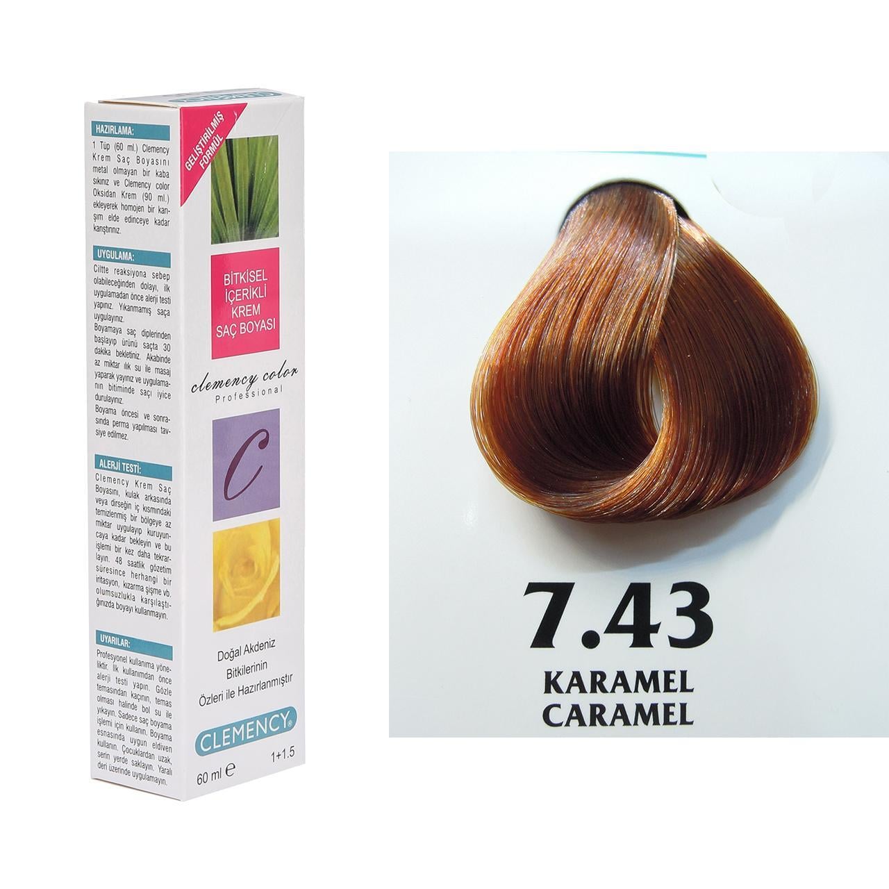 CLEMENCY TÜP BOYA 7-43 KARAMEL 60 ML.
