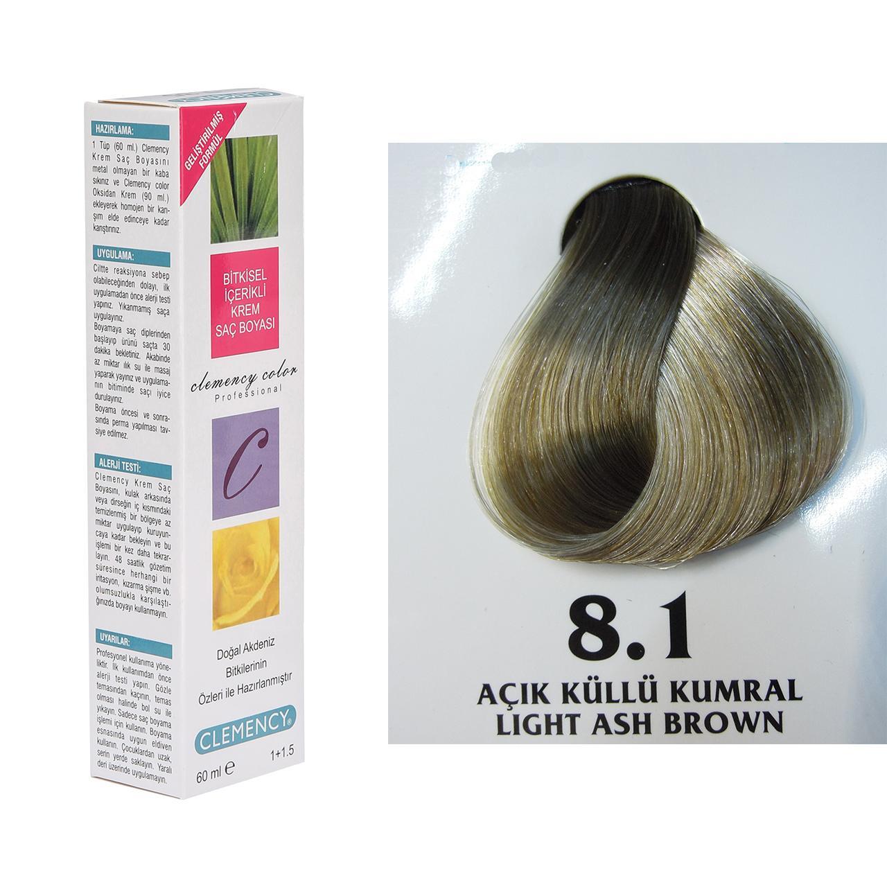 CLEMENCY TÜP BOYA 8-1 AÇIK KÜLLÜ KUMRAL 60 ML.