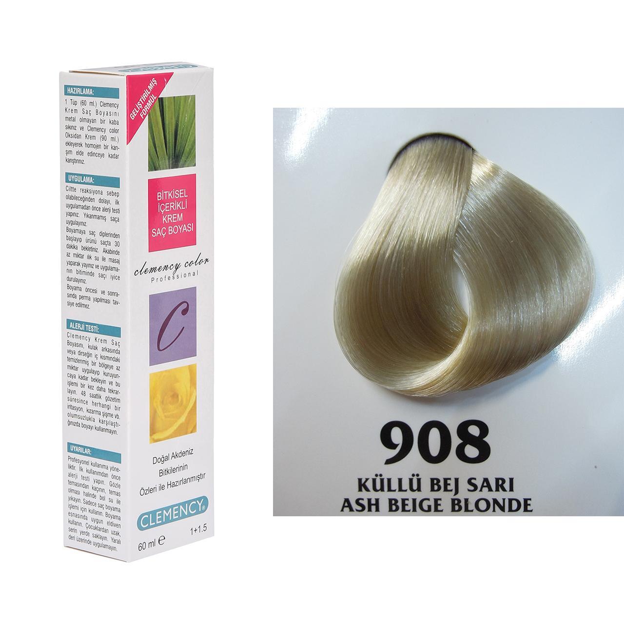 CLEMENCY TÜP BOYA 908 KÜLLÜ BEJ SARI 60 ML.