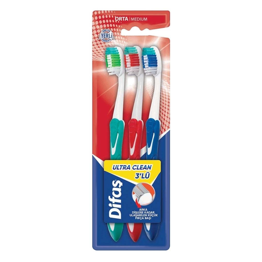 DİFAŞ ULTRA CLEAN 3'LÜ DİŞ FIRÇASI