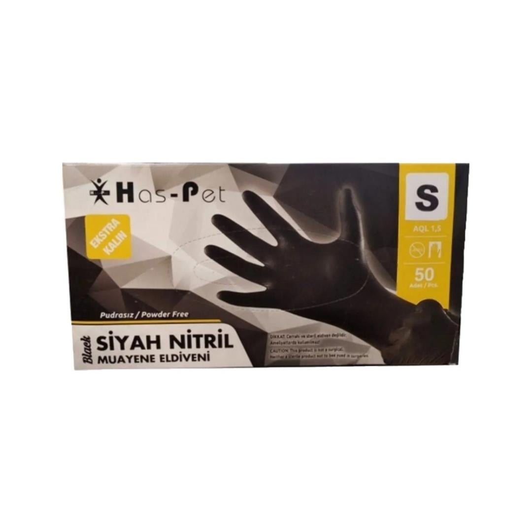 Has-Pet Sıyah Eldıven S 50Lı