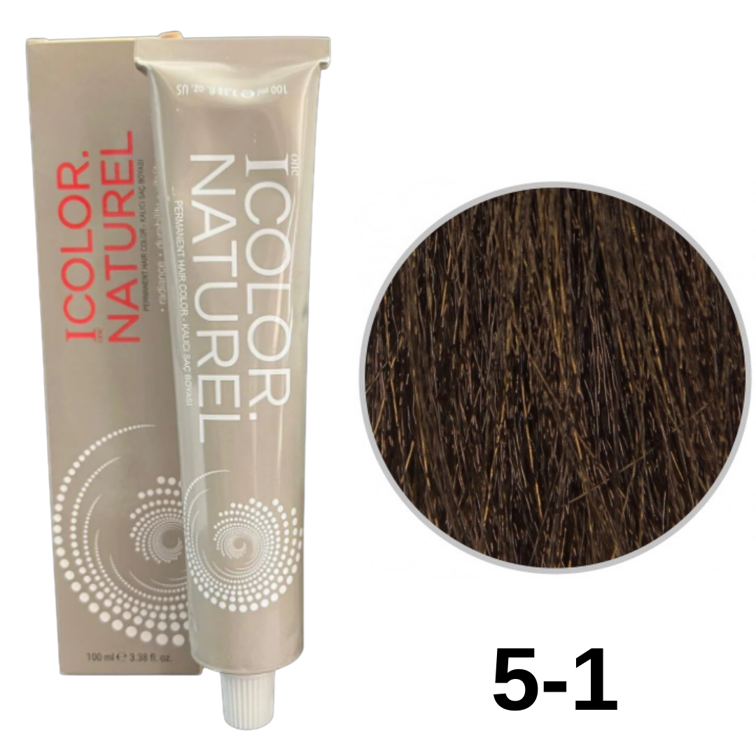 IColor Natural Tüp Boya 100ml. 5-1 Küllü Kahve