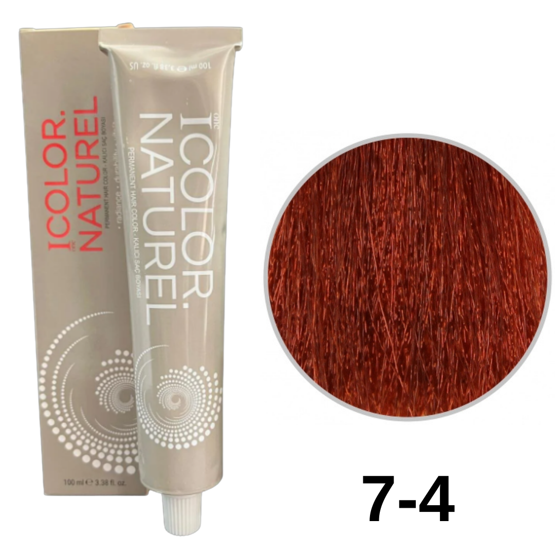 IColor Natural Tüp Boya 100ml. 7-4 Orta Bakır