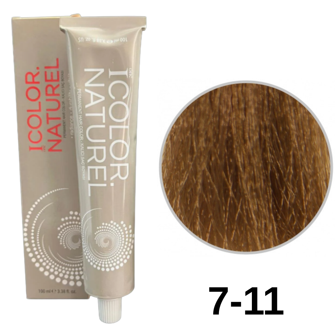 IColor Natural Tüp Boya 100ml. 7-11 Y.Küllü Kumral