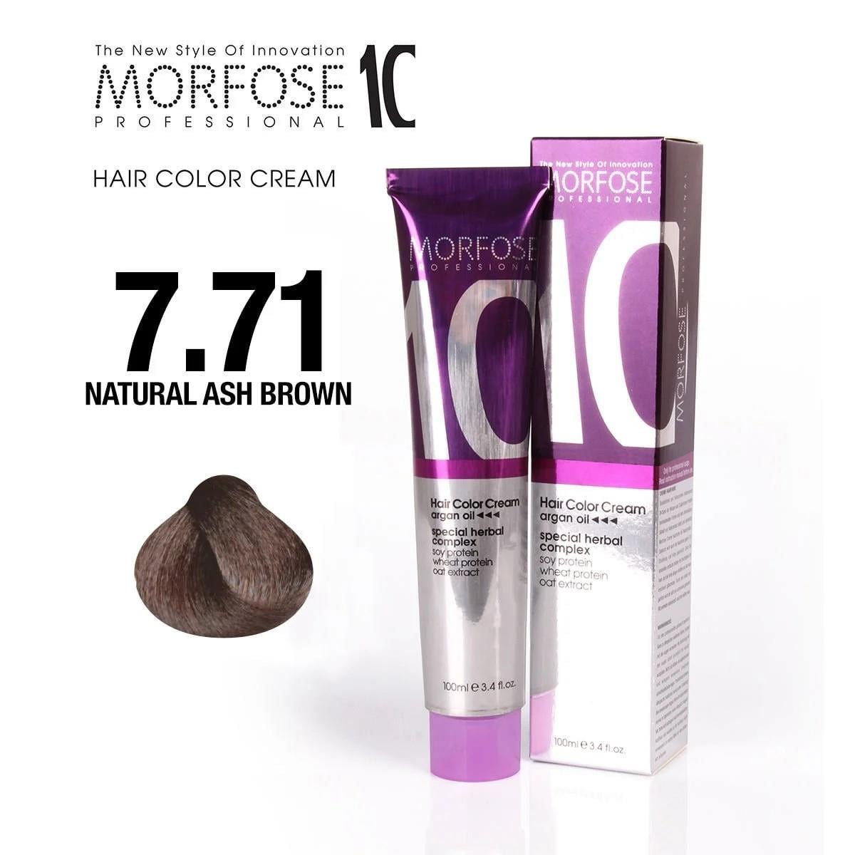 Morfose 10 Saç Boyası 7.71 Doğal Küllü Kahve 100ml