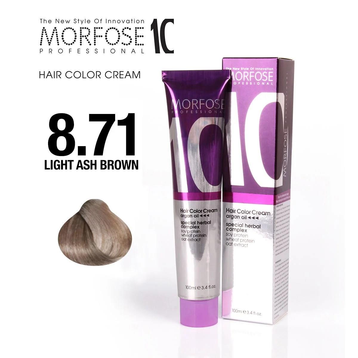 Morfose 10 Saç Boyası 8.71 Açık Küllü Kahve 100ml.