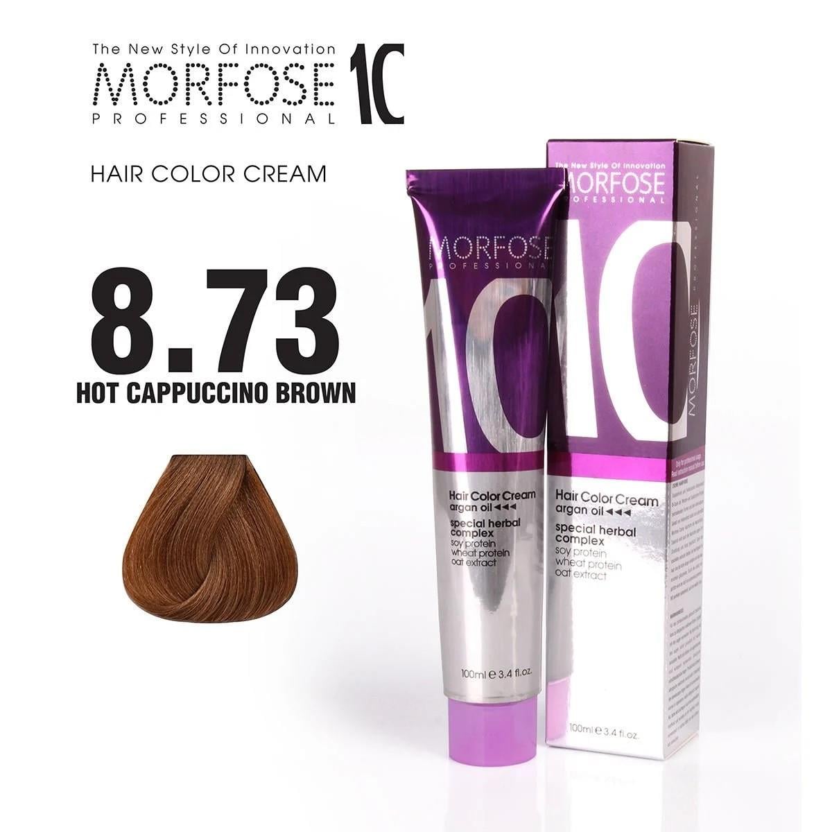 Morfose 10 Saç Boyası 8.73 Cappucino Kahve 100ml.
