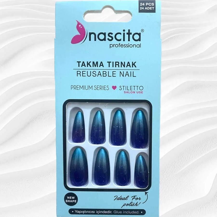 Nascita 24'lü Renkli Takma Tırnak Stiletto 188