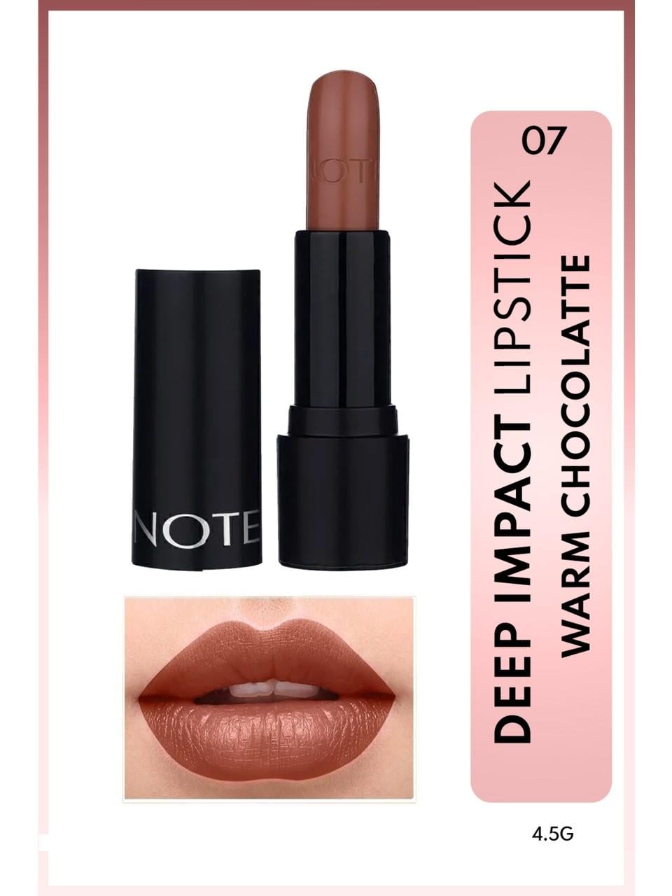 Note Deep Impact Lipstick n°07 Warm Chocolate