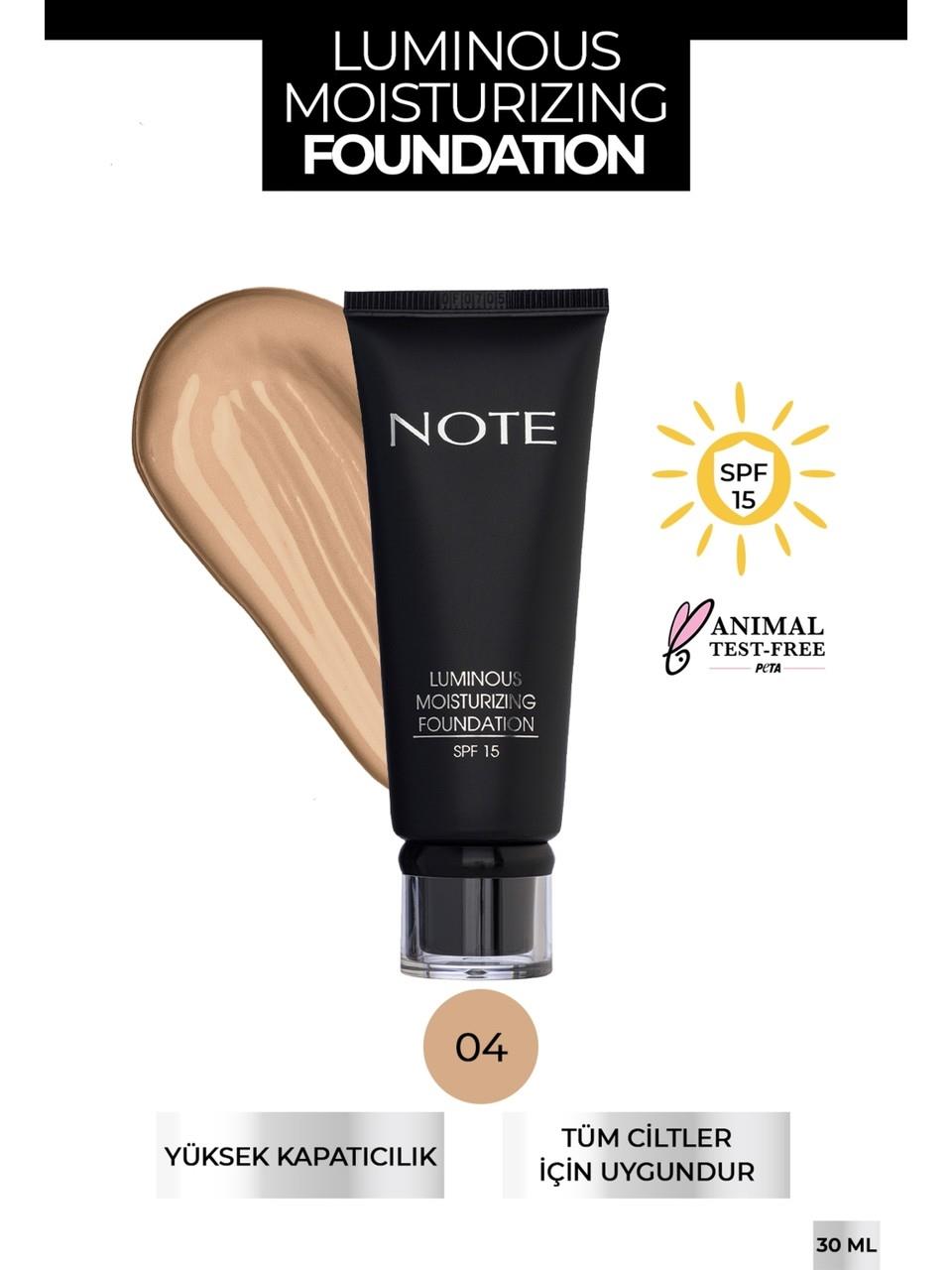 Note Luminous Moisturizing Foundation 04