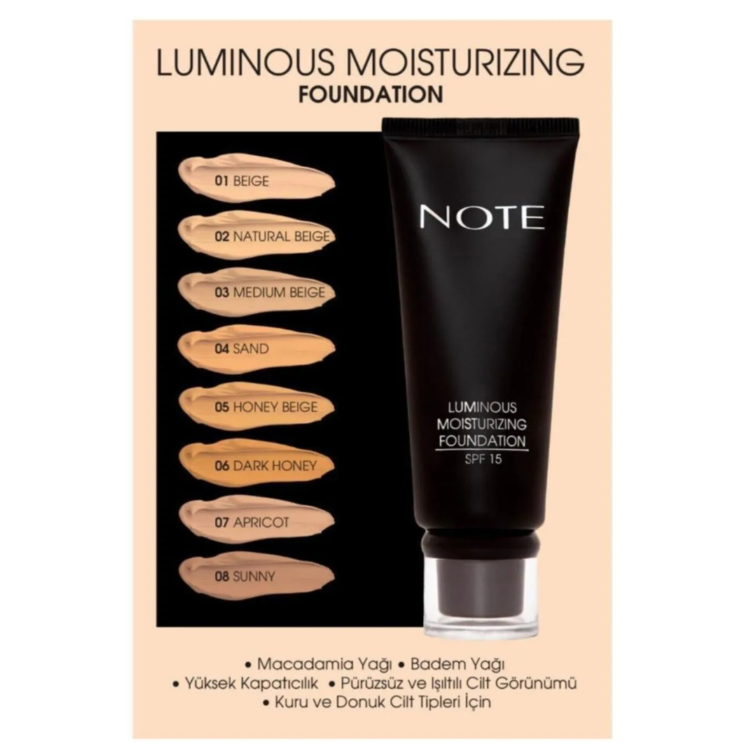 Note Luminous Moisturizing Foundation 02