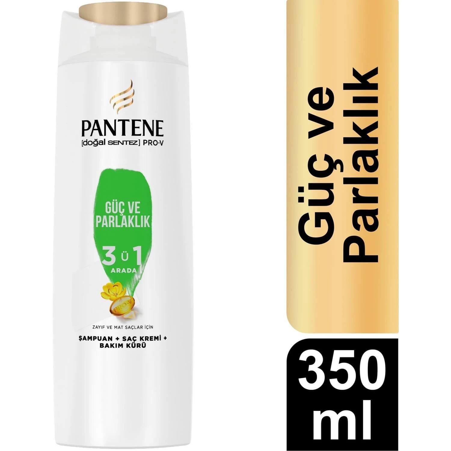 Pantene Şampuan 350ml. 3in1 Güçlü Ve Parlaklık