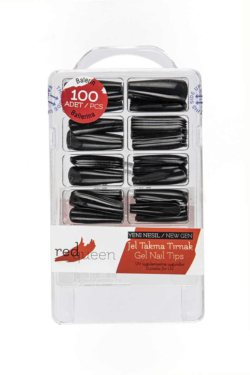 Redqueen Jel Takma Tırnak Stiletto RQ-1452 Siyah