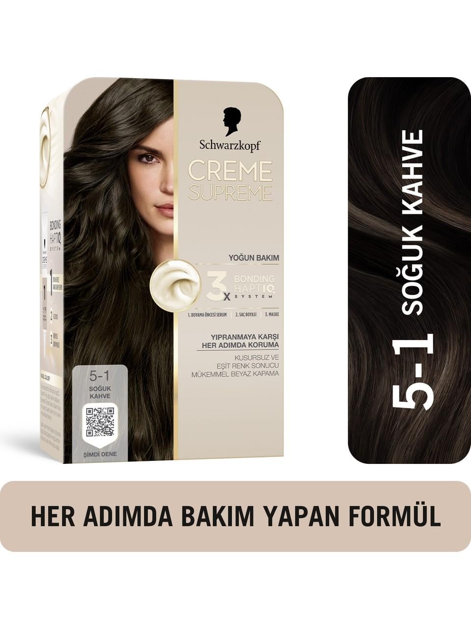 Schwarzkopf Creme Supreme Kit Boya 5-1 Soğuk Kahve